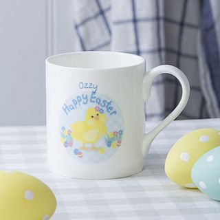 personalised easter chick or bunny mug by the contemporary home