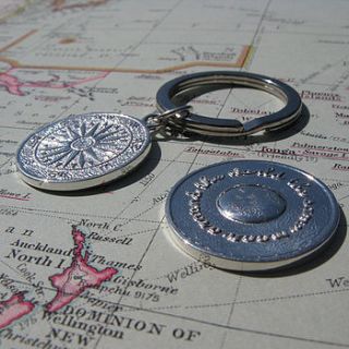 silver travel key ring by tales from the earth