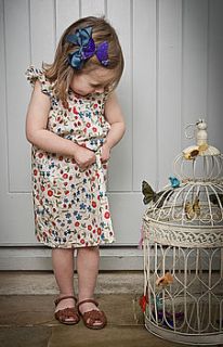 liberty print girls dress with cap sleeves by olivier baby & kids