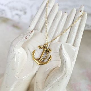 anchor charm necklace or bracelet by junk jewels