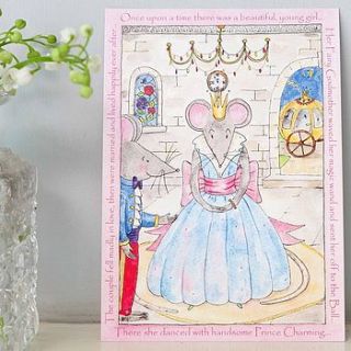 cinderella at the ball invitation cards by milly green