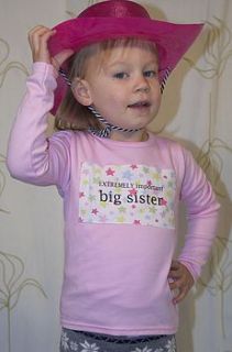 girl's big sister t shirt by cabbie kids