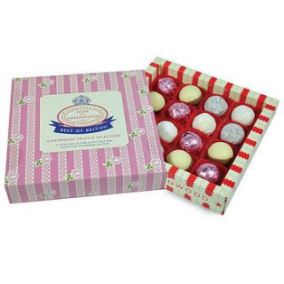 best of british box of champagne truffles by hope and greenwood