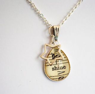 shine like a star musical note pendant by naturally heartfelt