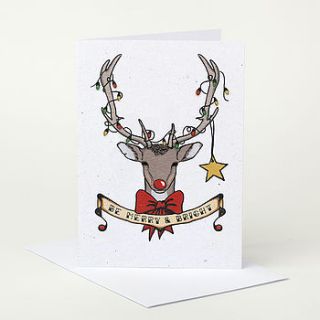 deer christmas card by sophie parker