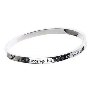 life is a blessing bangle by kiki's