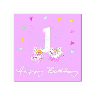 happy 1st birthday girl greetings card by sophie allport