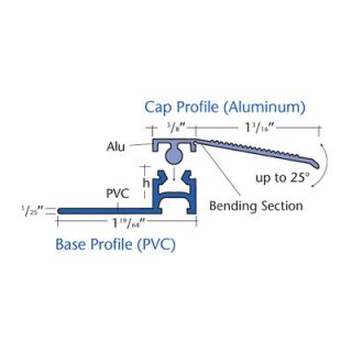 Blanke 0.3125 Anodized Aluminum Adjustable Transition Profile in