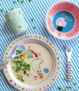 childs circus dinner set by lapin & me