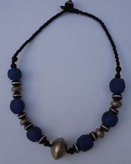 blue dogon glass necklace by alkina
