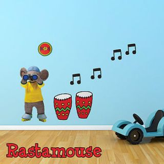 rastamouse zoomer childrens wall sticker by the binary box