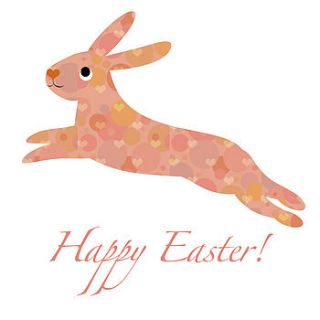 'happy easter' bunny card by birdybrain