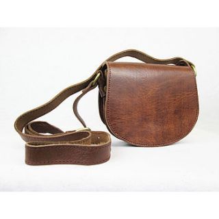 sam two souffles xs leather saddle bag by ismad london