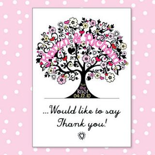 wedding thank you cards 100cards for £120 by gifts by lucy
