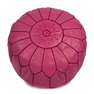 moroccan leather pouffe cover by bohemia