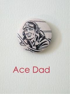 ace dad handmade badge card by cowboys & custard