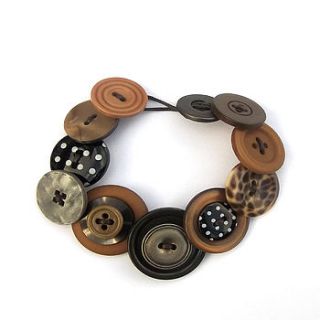 vintage style 'mocha' button bracelet by midas