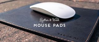 vegetable tanned leather mouse pad by carve on