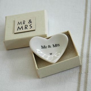 porcelain wedding heart dish by the alphabet gift shop