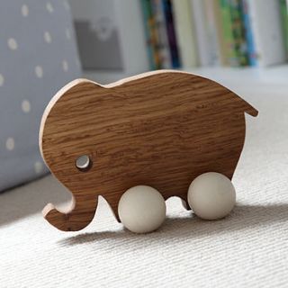 mother elephant toy solid oak by hop & peck