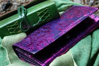 bright leather wallet  four colours by ethical trading company
