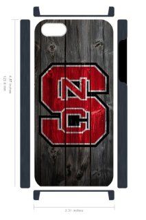 Hahashopping   North Carolina State Wolfpack design with wood background carrying case for Iphone 5, Custom iphone 5 case, DIY case for iphone 5 Cell Phones & Accessories
