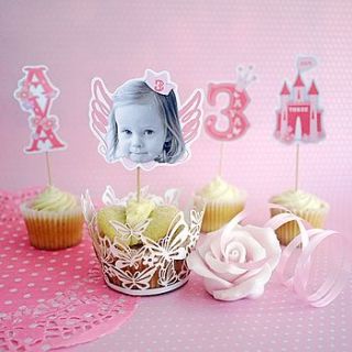 personalised fairy princess cake toppers by happi yumi