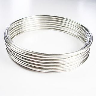 set of silver bangles by sarah kavanagh jewellery