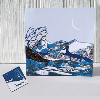 personalised fox card and brooch gift set by cuckoo tree studio
