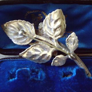 vintage 1940s solid silver flower brooch by ava mae designs