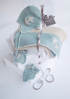alpaca blue baby boy gift set by samantha holmes