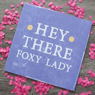 'foxy lady' card by zoe brennan