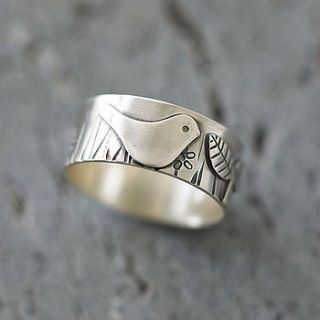 bird in the garden silver ring by shere design