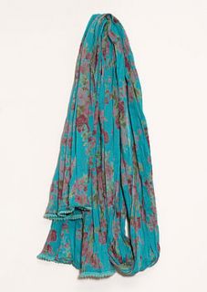 cotton floral print scarf by gabrielle parker clothing and accessories
