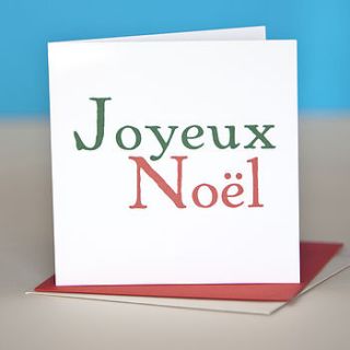 pack of 'joyeux noël' christmas cards by belle photo ltd