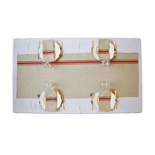 french bistrot style table runner by ville et campagne