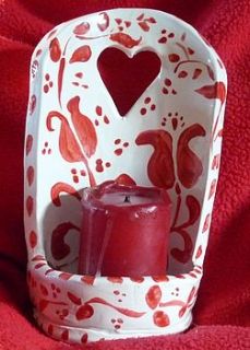 folk art candle holder by un peu loufoque