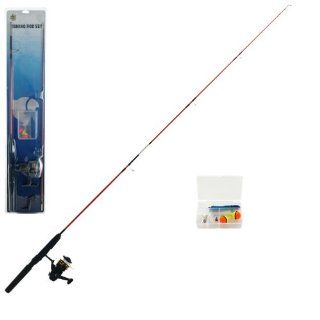 Gone Fishing Two Section Rod & Reel Set with Accessories  Spinning Rod And Reel Combos  Sports & Outdoors