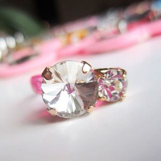 diamante acrylic ring by ilovehearts