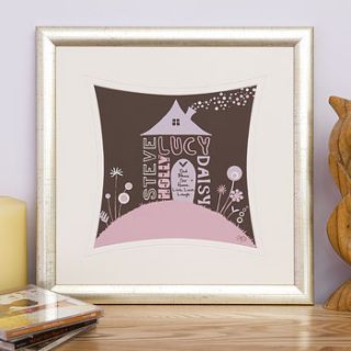 personalised 'home sweet home' print by from lucy