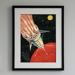soviet rocket print by ink & sons