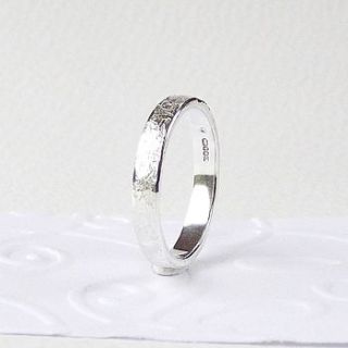 textured silver ring by silversynergy