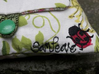 ladybird purse by samantha peare embroidered textiles