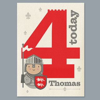 personalised knight ages card by joanne holbrook originals