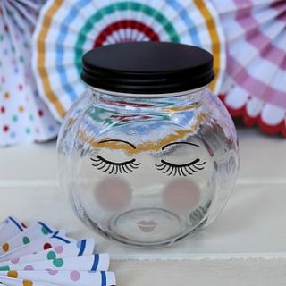 small face design storage jar by posh totty designs interiors