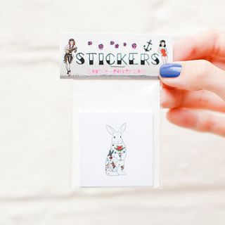 tattoo rabbit sticker pack by sophie parker