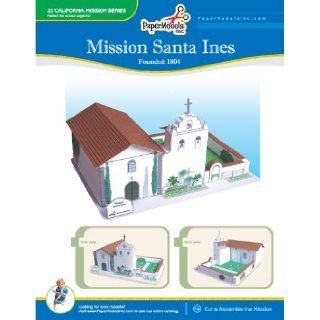 California Mission La Purisima 10" x 13" Paper Model (California Missions) Books