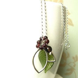 leaf and berry cluster necklace by susan kerr jewellery