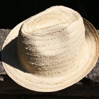 raffia trilby hat by bella bazaar