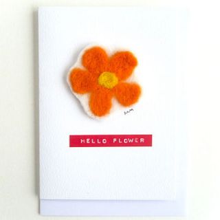 hand felted flower card by mel anderson design